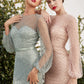 Pearl Long Sleeve Gown by Andrea & Leo Couture A0997 Special Occasion/Curves