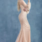 Long Sleeve Pearl Gown by Andrea & Leo Couture A0997W IRIS - Special Occasion/Curves
