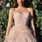 Strapless Corset Tulle Ruffle Ballgown Gown by Andrea & Leo Couture A1017 - Special Occasion