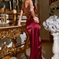 Satin Fitted Knot Gown By Ladivine BD111 - Women Evening Formal Gown - Special Occasion