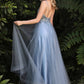 A-Line Layered Tulle Dress by Cinderella Divine - CD0154- Special Occasion/Curves