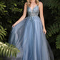 A-Line Layered Tulle Dress by Cinderella Divine - CD0154- Special Occasion/Curves