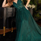 Floral Tulle A-line Women Formal Evening Gown - Cinderella Divine CD0181 -Special Occasion/Curves