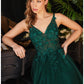 Floral Tulle A-line Women Formal Evening Gown - Cinderella Divine CD0181 -Special Occasion/Curves