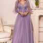 GLITTER TULLE A-LINE DRESS by Cinderella Divine CD0182 - Special Occasion/Curves