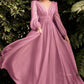 Cinderella Divine CD0192 LONG SLEEVE CHIFFON DRESS - Special Occasion/Curves