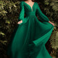 Cinderella Divine CD0192 LONG SLEEVE CHIFFON DRESS - Special Occasion/Curves