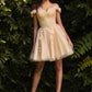 Off the Shoulder Lace Tulle Short Dress by Cinderella Divine - CD0194