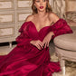 LONG SLEEVE CHIFFON DRESS by Cinderella Divine CD243C - Curves