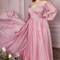 LONG SLEEVE CHIFFON DRESS by Cinderella Divine CD243C - Curves