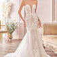 Strapless Lace Tulle Mermaid Bridal Gown by Cinderella Divine CD928