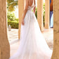 Floral Lace Bridal Gown With Tulle Overskirt Cinderella Divine CD931W