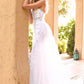 Floral Lace Bridal Gown With Tulle Overskirt Cinderella Divine CD931W