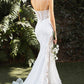 Mermaid Sheer Floral Bridal Gown by Ladivine CD937W