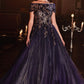 Strapless Glitter Tulle Ball Gown by Cinderella Divine CD955 - Special Occasions/Curves