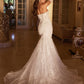 Off the Shoulder Long Sleeve Lace Bridal Gown by Cinderella Divine CD977W