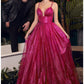 Sexy Layered Glitter Tulle Ball Gown with Slit - Women Formal Gown By Ladivine CD996 - Special Occasion/Curves