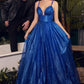 Sexy Layered Glitter Tulle Ball Gown with Slit - Women Formal Gown By Ladivine CD996 - Special Occasion/Curves