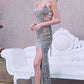 Sequins Cut-out Mermaid Slit Gown by Elizabeth K GL3150 -Women Formal Dress- Special Occasion/Curves