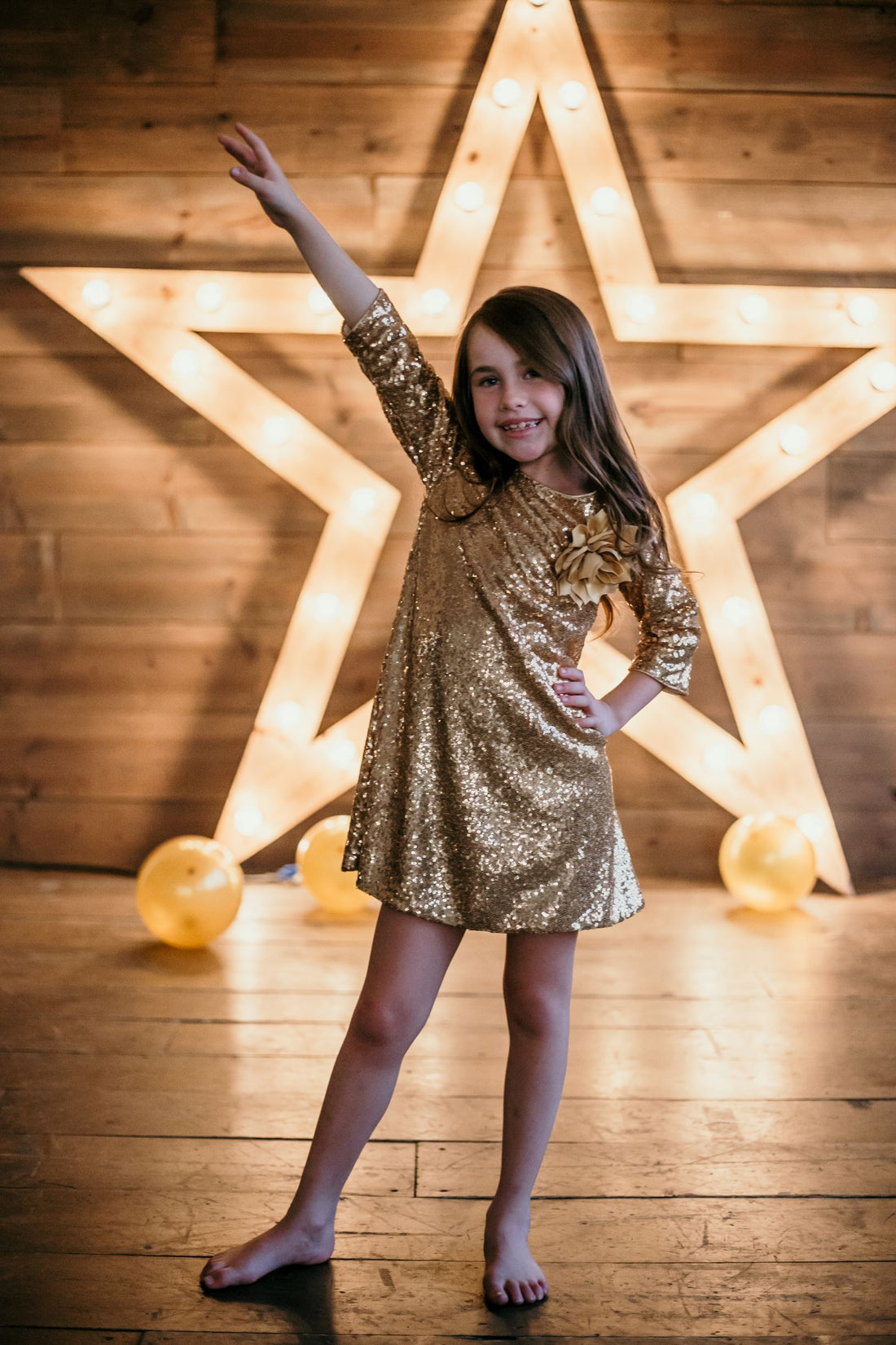 3/4 Sleeve Sequin Girl Party Dress by AS408 Kids Dream - Girl Formal Dresses