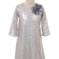 3/4 Sleeve Sequin Girl Party Dress by AS408 Kids Dream - Girl Formal Dresses