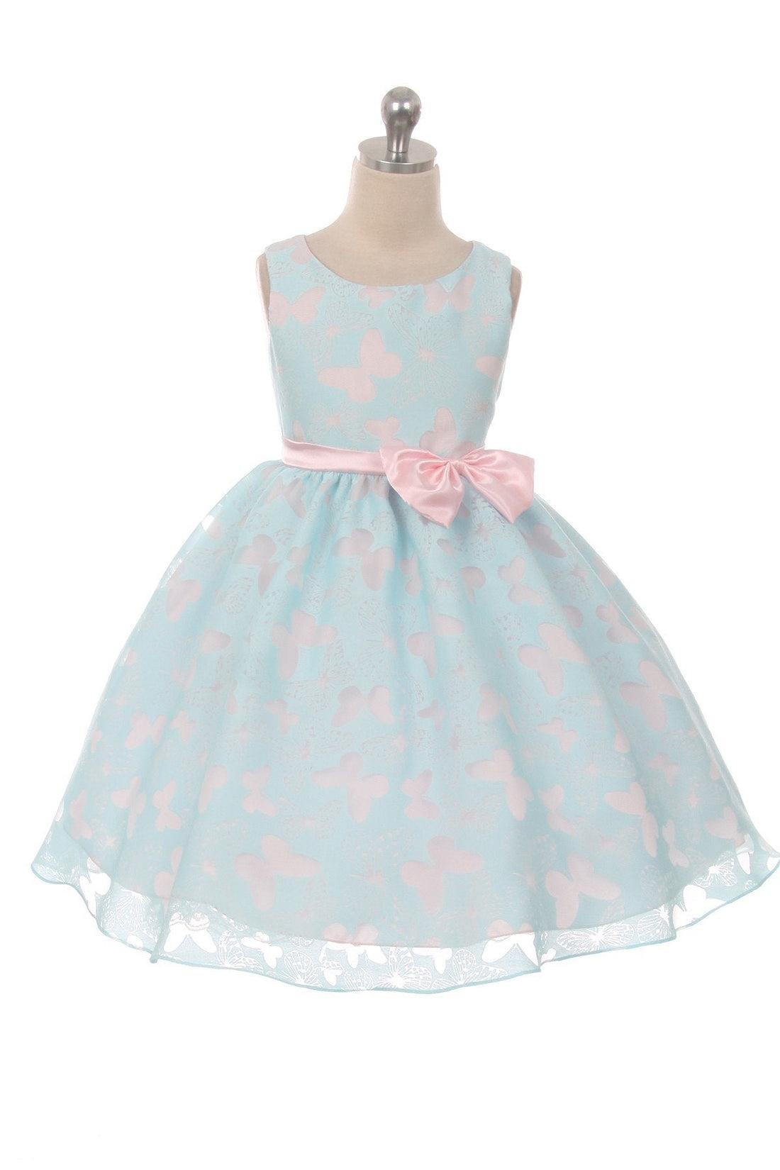 Girl Party Butterfly Burnout Organza Girl Dress by AS382 Kids Dream - Girl Formal Dresses