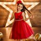 Embossed Floral Velvet Tulle Girl Party Dress by AS454 Kids Dream - Girl Formal Dresses