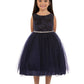 Embossed Floral Velvet Tulle Girl Party Dress by AS454 Kids Dream - Girl Formal Dresses