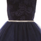 Embossed Floral Velvet Tulle Girl Party Dress by AS454 Kids Dream - Girl Formal Dresses