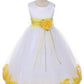 Satin Flower Petal Ivory Flower Girl Dress 1of2 by AS160B Kids Dream - Girl Formal Dresses