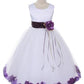Satin Flower Petal Ivory Flower Girl Dress 1of2 by AS160B Kids Dream - Girl Formal Dresses