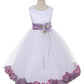 Satin Flower Petal Ivory Flower Girl Dress 1of2 by AS160B Kids Dream - Girl Formal Dresses