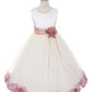 Satin Flower Petal Ivory Flower Girl Dress 1of2 by AS160B Kids Dream - Girl Formal Dresses