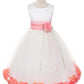 Satin Flower Petal Ivory Flower Girl Dress 1of2 by AS160B Kids Dream - Girl Formal Dresses