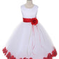 Satin Flower Petal Ivory Flower Girl Dress 1of2 by AS160B Kids Dream - Girl Formal Dresses