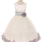 Satin Flower Petal Ivory Flower Girl Dress 2of2 by AS160B Kids Dream - Girl Formal Dresses