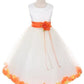 Satin Flower Petal Ivory Flower Girl Dress 2of2 by AS160B Kids Dream - Girl Formal Dresses