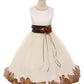 Satin Flower Petal Ivory Flower Girl Dress 2of2 by AS160B Kids Dream - Girl Formal Dresses