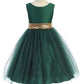 Gold Sequin Back V Girl Party Dress by AS498 Kids Dream - Girl Formal Dresses