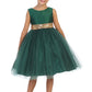 Gold Sequin Back V Girl Party Dress by AS498 Kids Dream - Girl Formal Dresses