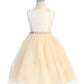 Lace with Mesh Pearl Trim Girl Party Dress by AS456B Kids Dream - Girl Formal Dresses