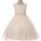 Lace with Mesh Pearl Trim Girl Party Dress by AS456B Kids Dream - Girl Formal Dresses