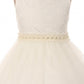 Lace with Mesh Pearl Trim Girl Party Dress by AS456B Kids Dream - Girl Formal Dresses