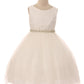 Lace with Rhinestone Trim Girl Party Dress by AS456A Kids Dream - Girl Formal Dresses