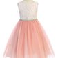 Lace with Rhinestone Trim Girl Party Dress by AS456A Kids Dream - Girl Formal Dresses