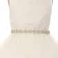 Lace with Rhinestone Trim Girl Party Dress by AS456A Kids Dream - Girl Formal Dresses