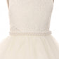 Lace with Thick Pearl Trim Girl Party Dress by AS456C Kids Dream - Girl Formal Dresses