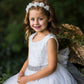 Long Lace Illusion with Thick Rhinestone Trim Girl Party Dress by AS524-E Kids Dream - Girl Formal Dresses
