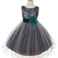 Multi-Sequin Trio Color Tulle Girl Party Dress by AS327 Kids Dream - Girl Formal Dresses