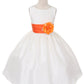 Poly Silk Organza Sash Ivory Flower Girl Dress by AS204 Kids Dream - Girl Formal Dresses